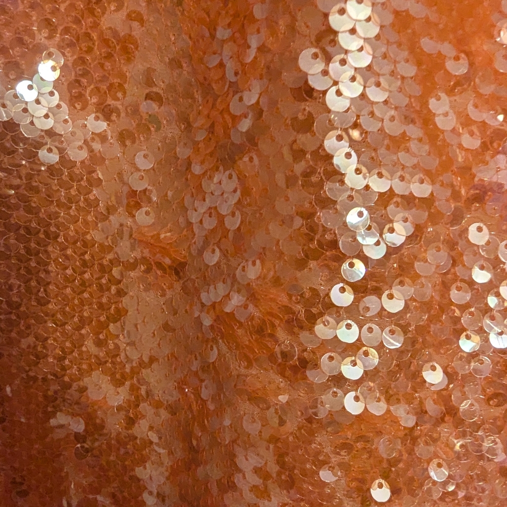 Caroline Constas Shimmering Orange Sequin Midi Dress - Picture 5 of 9